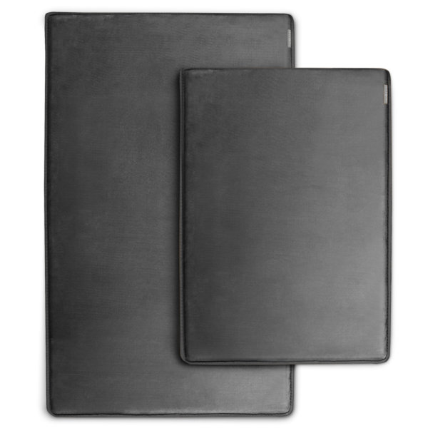 MICRODRY Extra Thick Softlux Charcoal Infused Memory Foam Bath Mat With